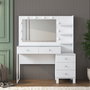 Hanah Home Mesa de Maquillaje con 10 Focos Blanco